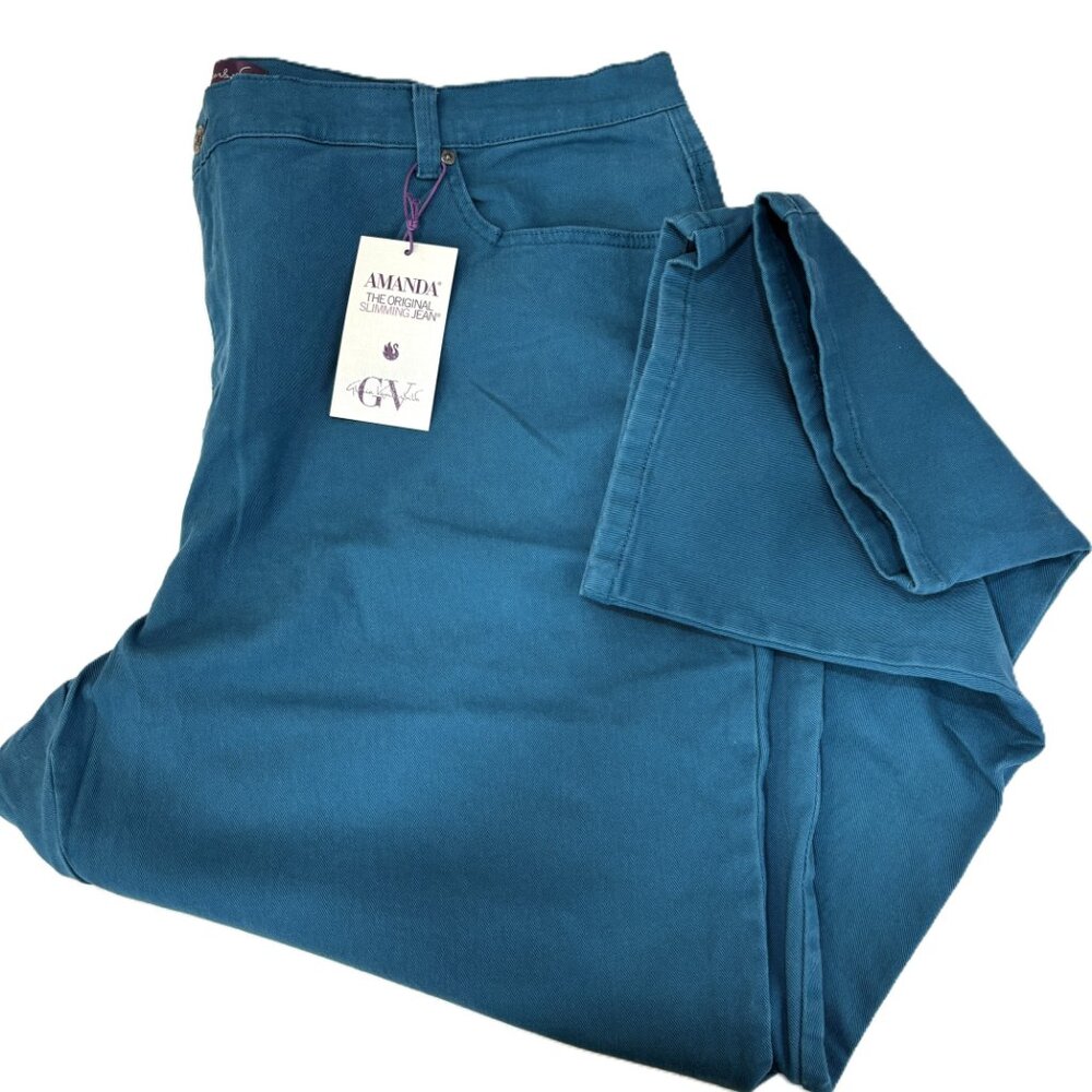 GLORIA VANDERBILT Amanda Original Slimming Stretch Jean Caspian Blue NWT